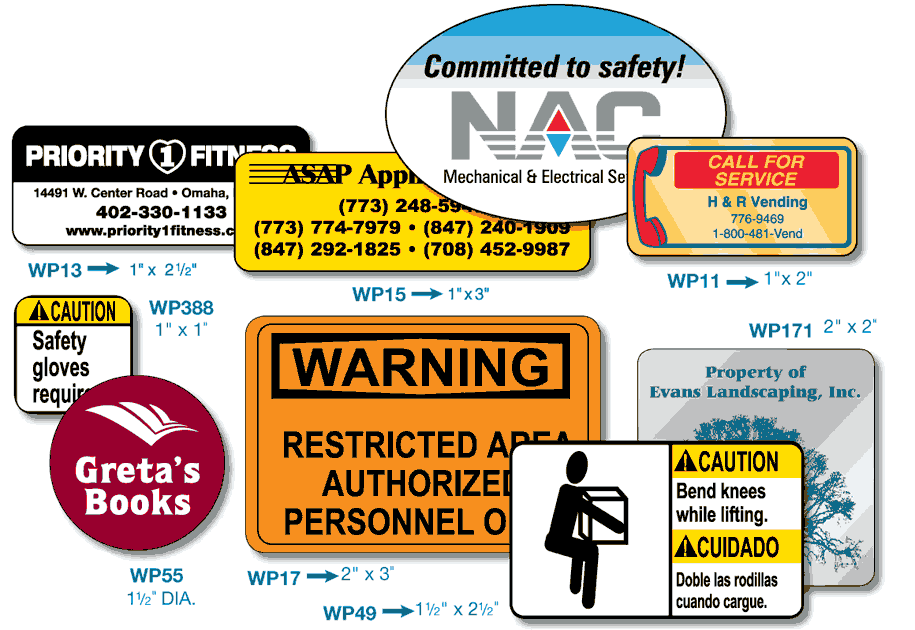 Durable Weatherproof Labels - Group Two