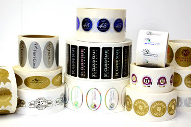 Oval Shaped Roll Labels